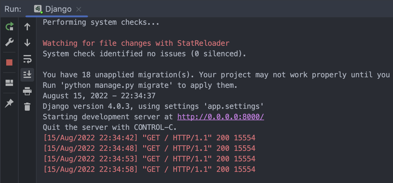 PyCharm RunConfiguration Red Coloring